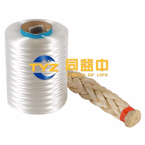 Fibra de polietileno de peso molecular ultraalto de alto rendimiento 20d-300d (FIBRA UHMWPE/FIBRA HPPE/HMPE) para líneas de pesca