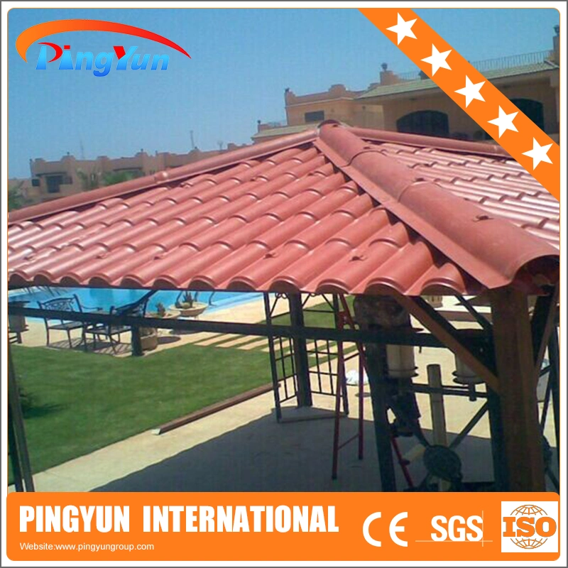 Wholesale Construction Materials 4 Layer Carbon Fiber Spanish ASA PVC Roofing Shinglestiles/Sheet