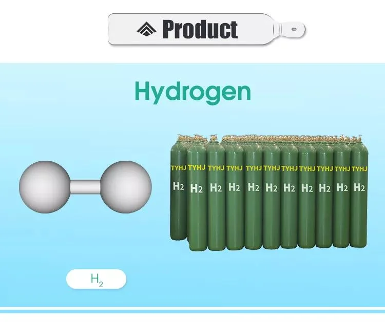 Industrial Grade High Purity 99.999%-99.9999% Hydrogen H2 Gas for Sale