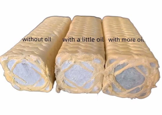 Aramid PTFE Packing Fiber Fiberglass Core Wire Wiping Pad with Oil
