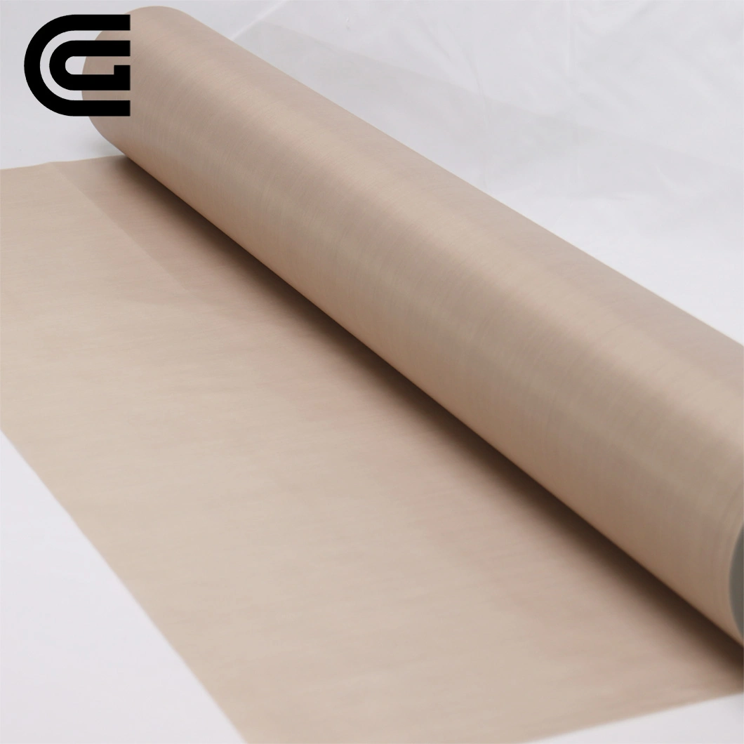 High Temperature Resistance Brown PTFE Coated Glass Fiber Fabric Breathable Fabric