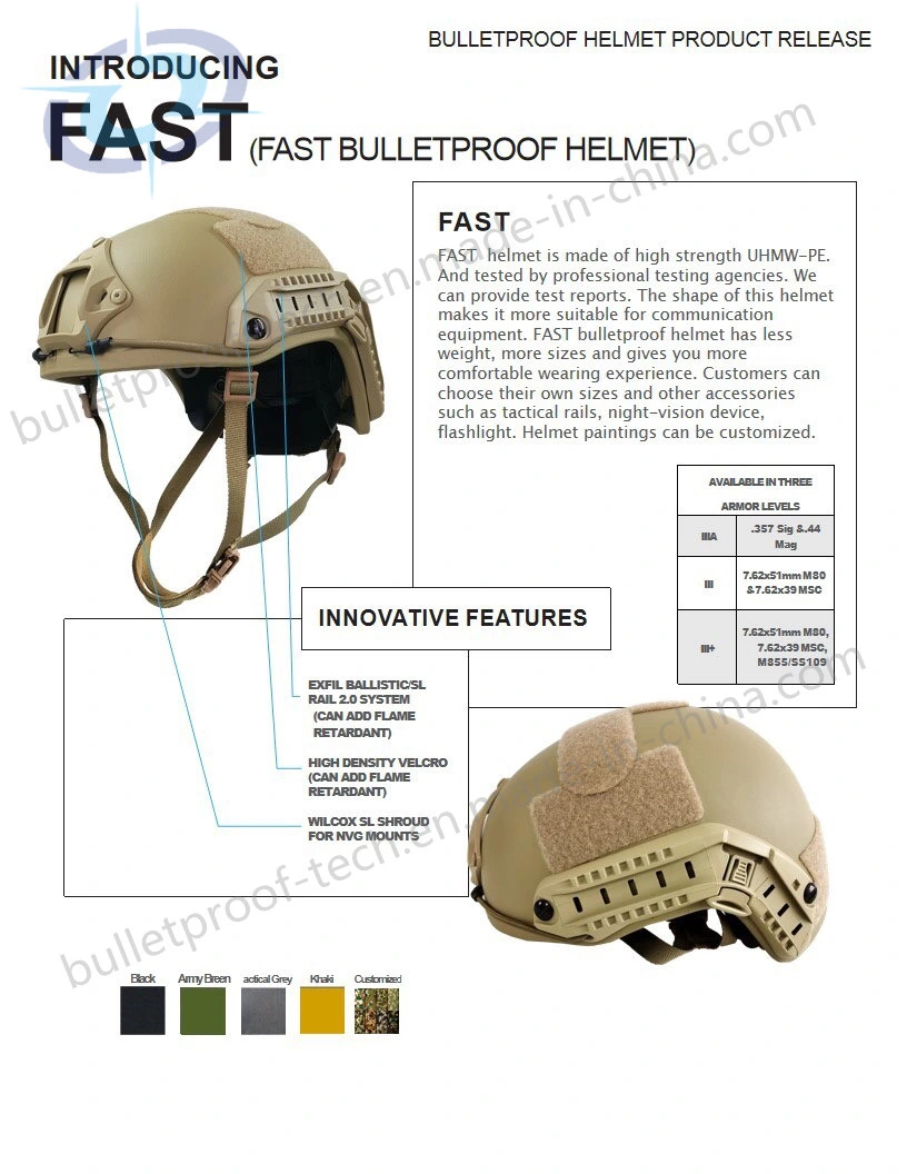 Hot Sale Ballistic Performance Military Tactical Bulletproof Helmet Safety Product Casco 84