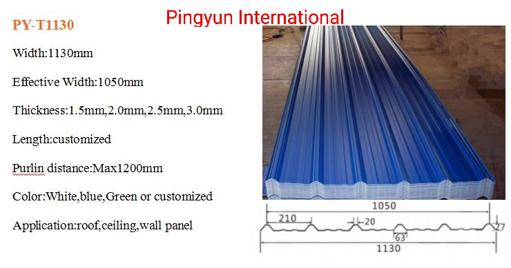 Light Weight Carbon Fiber UPVC Roof Sheet