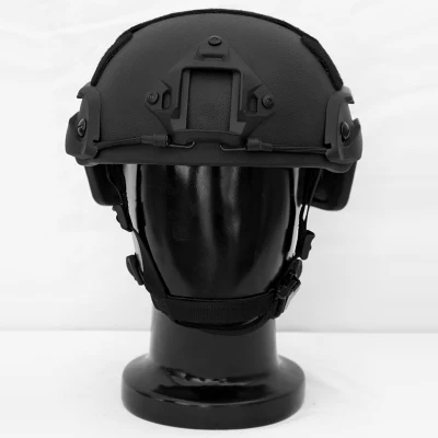 Durable Nij Iiia rápido balístico a prueba de balas casco táctico negro mate hecho PE